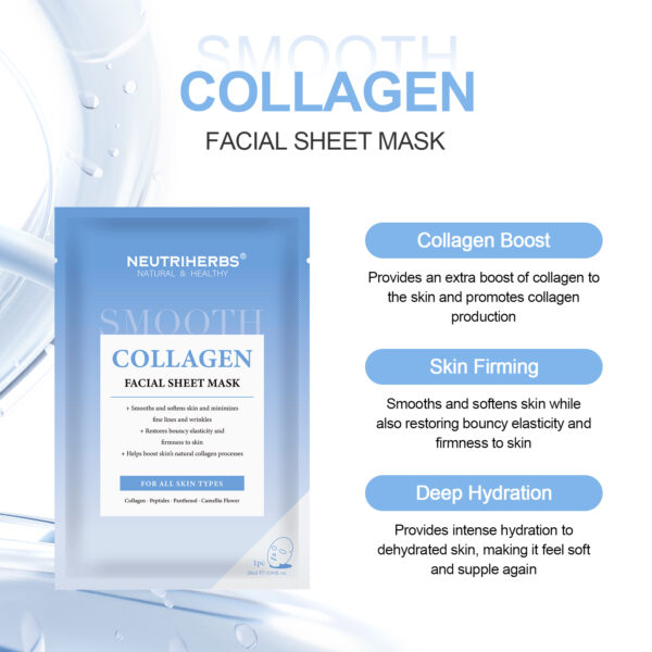 Collagen facial sheet mask