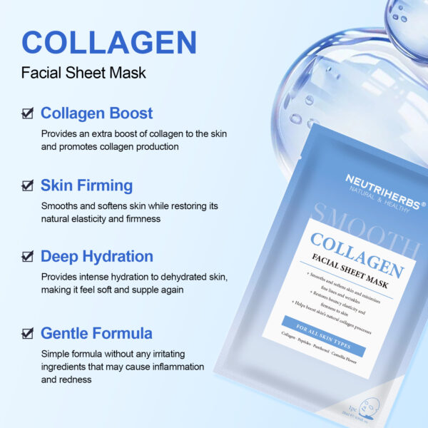 Collagen facial sheet mask