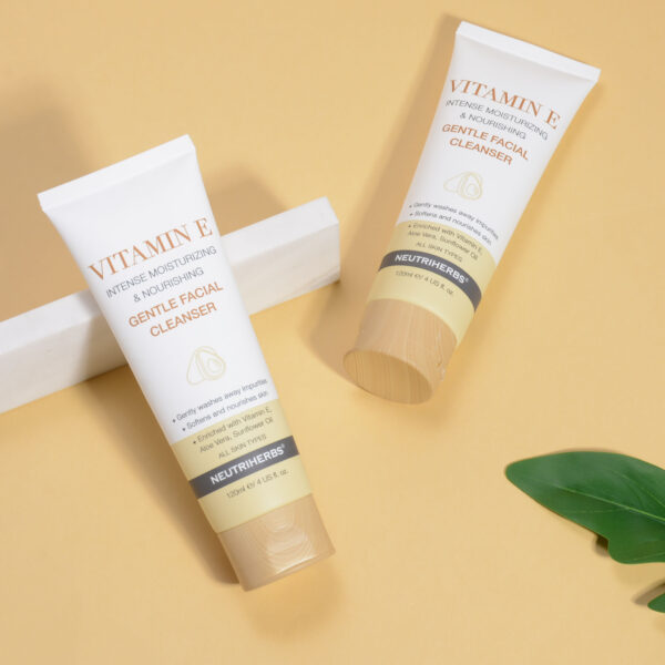 Vitamin E facial cleanser