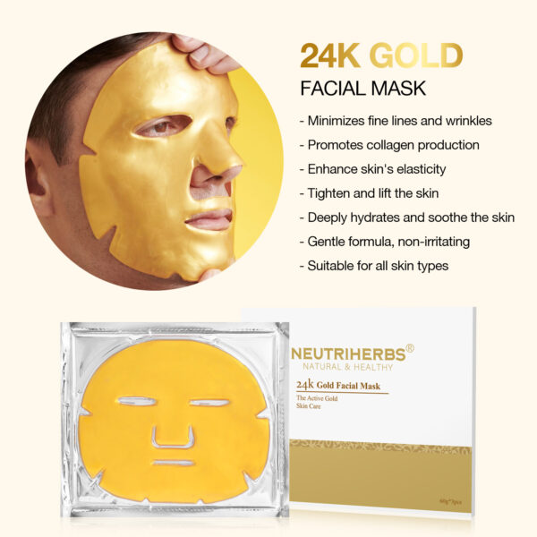 24K gold facial mask
