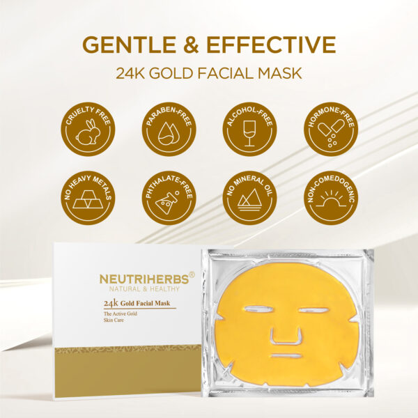 24K gold facial mask
