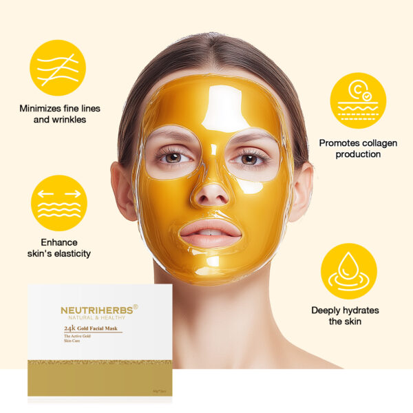 24K gold facial mask