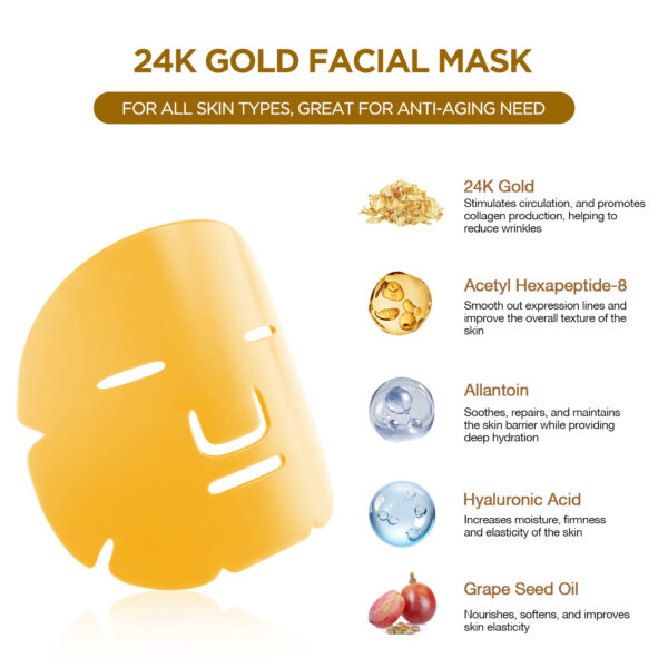 24K gold facial mask