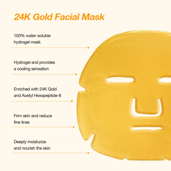 24K gold facial mask