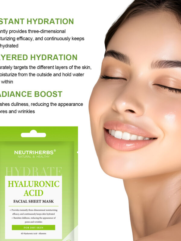 Hyaluronic acid facial sheet mask