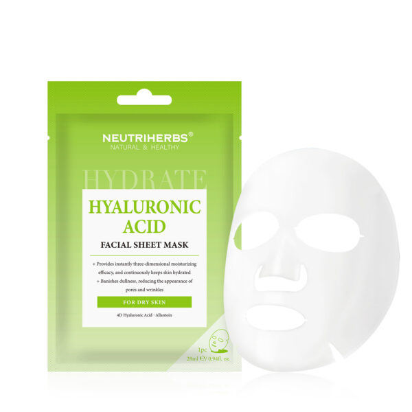Hyaluronic acid facial sheet mask