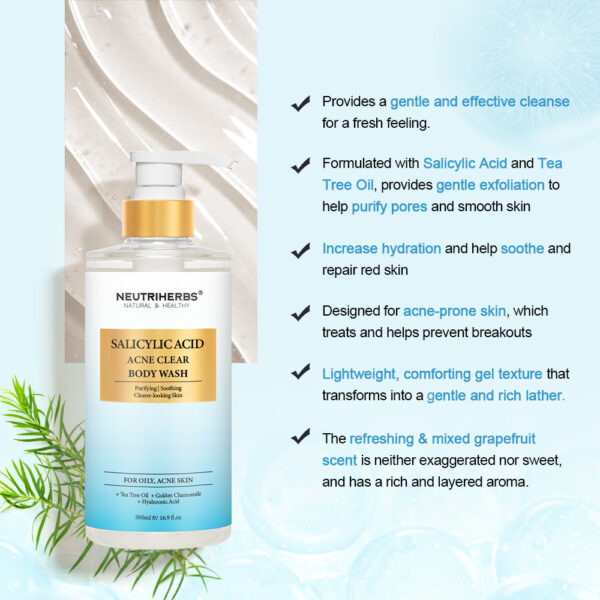 Salicylic acid body wash