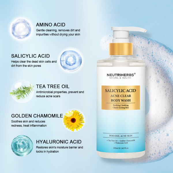 Salicylic acid body wash
