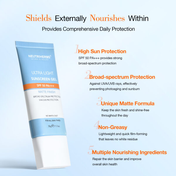 Sunscreen gel SPF50