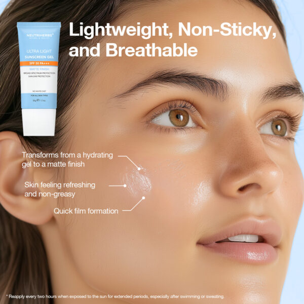 Sunscreen gel SPF50