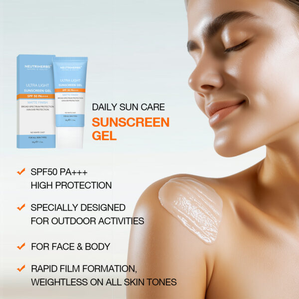 Sunscreen gel SPF50