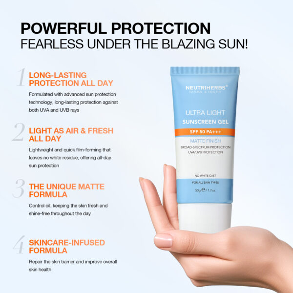 Sunscreen gel SPF50