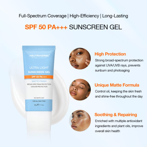 Sunscreen gel SPF50