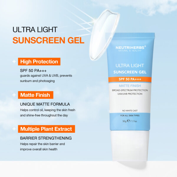 Sunscreen gel SPF50