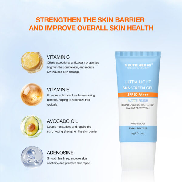 Sunscreen gel SPF50