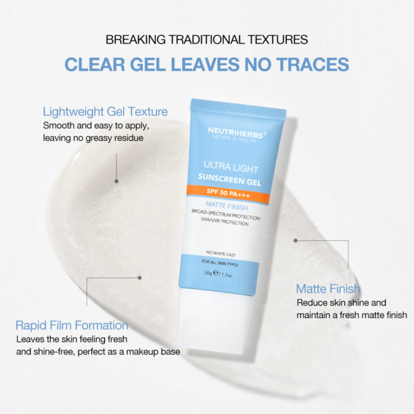 Sunscreen gel SPF50