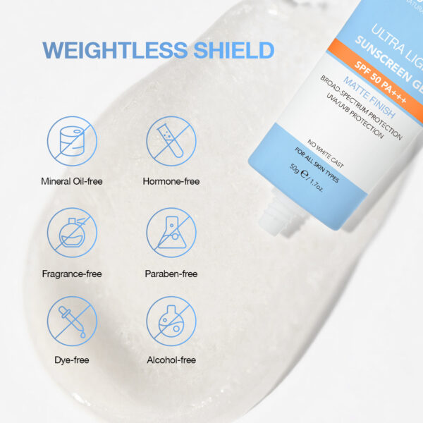 Sunscreen gel SPF50