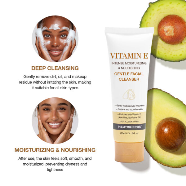 Vitamin E facial cleanser