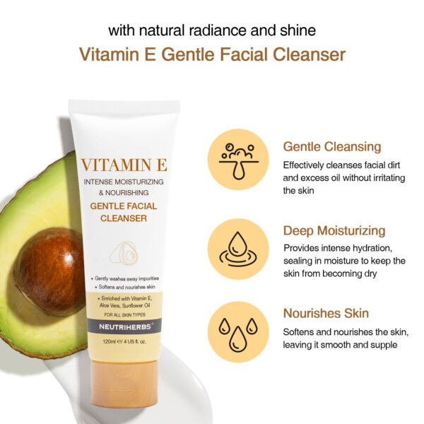 Vitamin E facial cleanser