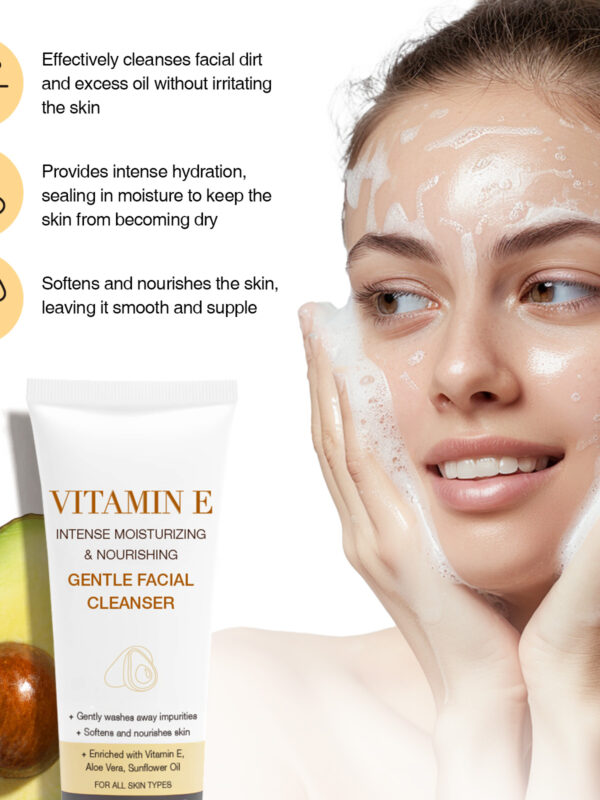 Vitamin E facial cleanser