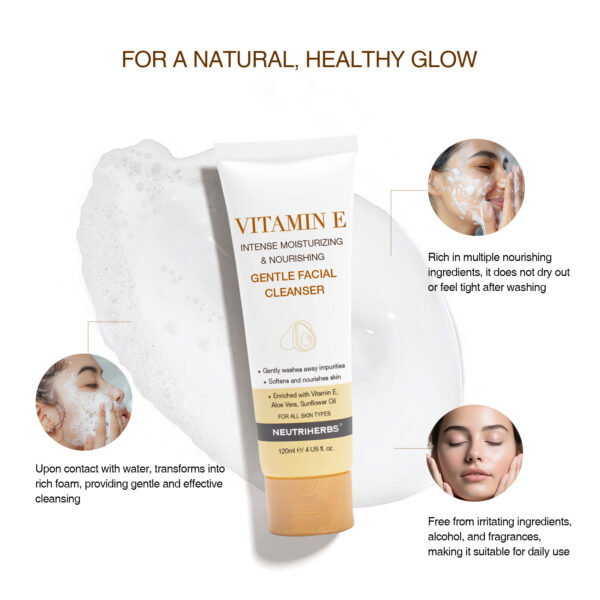 Vitamin E facial cleanser