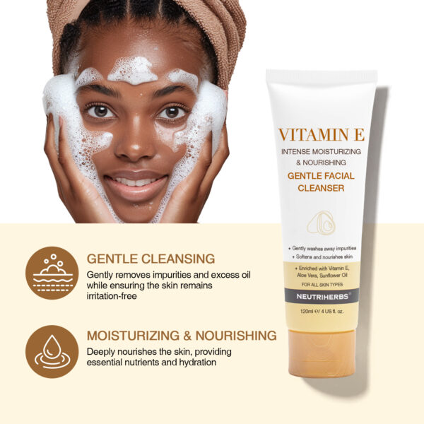Vitamin E facial cleanser
