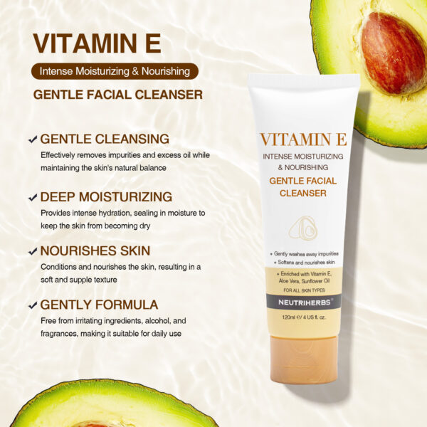 Vitamin E facial cleanser